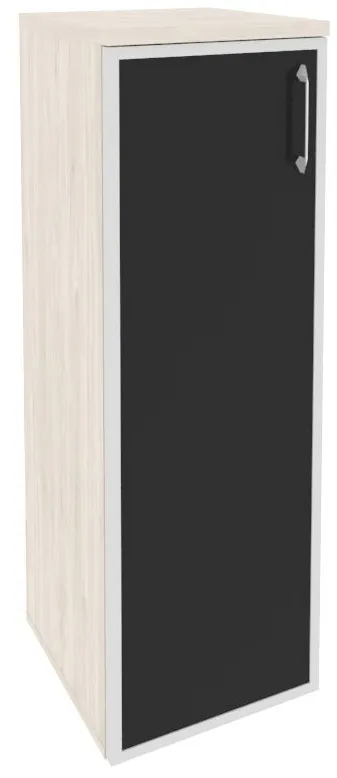 Шкаф средний узкий левый O.SU-2.4R(L) white/black/mate ONIX DIRECT - фото 3