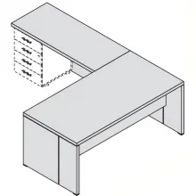Стол на несущей тумбе SX 155037 Delta Evo - фото 1