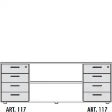 Тумба для кабинета руководителя 056 117x2 Delta Evo 056_117x2