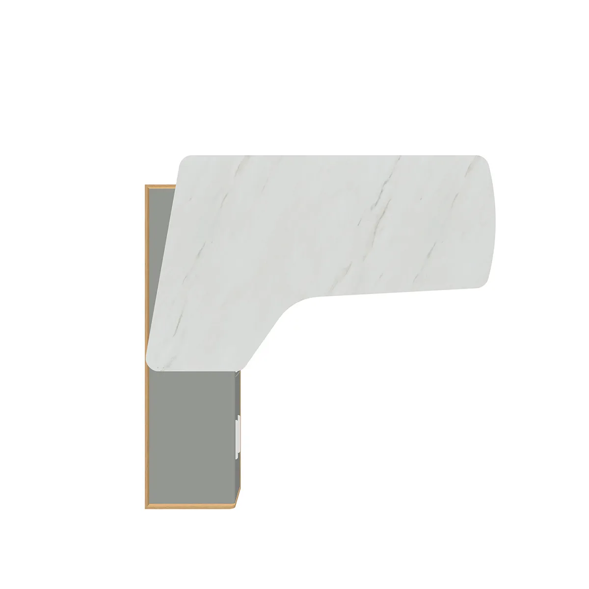Rem-209.1L+ Rem-34L стол рабочий интегральный с опорной тумбой Remo - фото 5