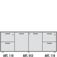 Тумба для кабинета руководителя 056 053 118x2 Delta Evo 056_053_118x2