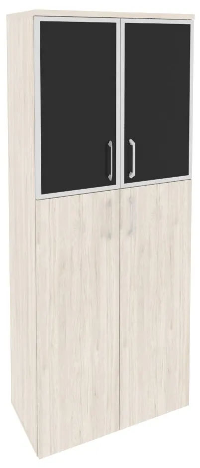 Шкаф высокий широкий O.ST-1.7R white/black/mate ONIX DIRECT - фото 3