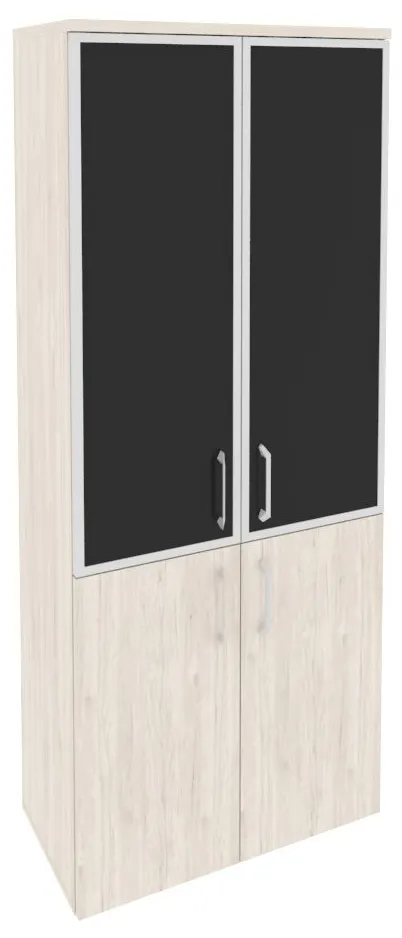 Шкаф высокий широкий O.ST-1.2R white/black/mate ONIX DIRECT - фото 3