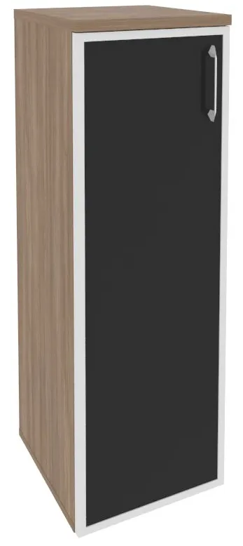 Шкаф средний узкий левый O.SU-2.4R(L) white/black/mate ONIX DIRECT - фото 4