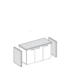 Топ и боковые панели низких шкафов 155438 Delta Evo - фото 2