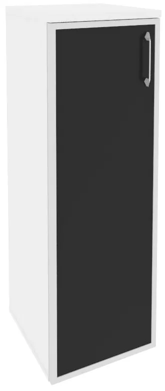 Шкаф средний узкий левый O.SU-2.4R(L) white/black/mate ONIX DIRECT - фото 1