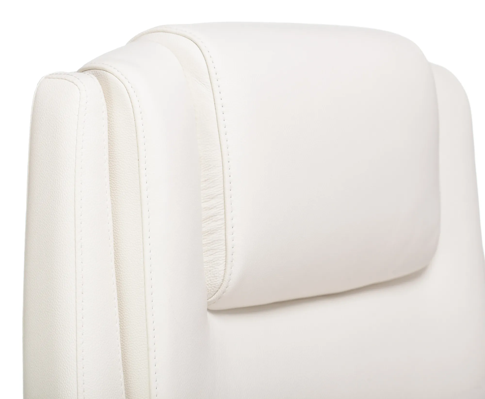 Кресло руководителя Бюрократ _DUKE/WHITE Кожа белая - фото 12
