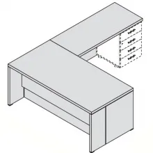 Стол на несущей тумбе DX 155039 Delta Evo - фото 1
