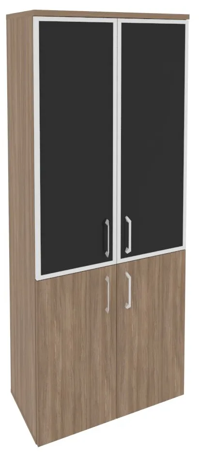 Шкаф высокий широкий O.ST-1.2R white/black/mate ONIX DIRECT - фото 4