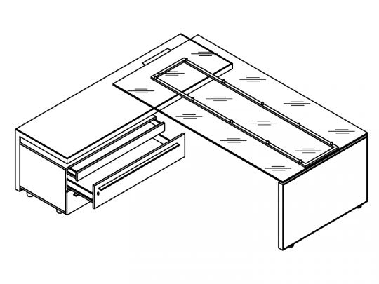 Стол с тумбой 118985 Eos - фото 1