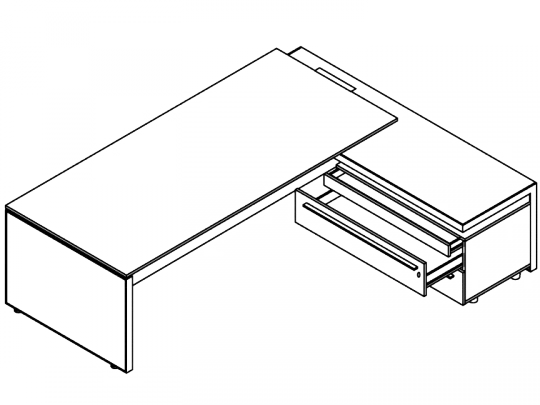 Стол с тумбой 118961 Eos - фото 1