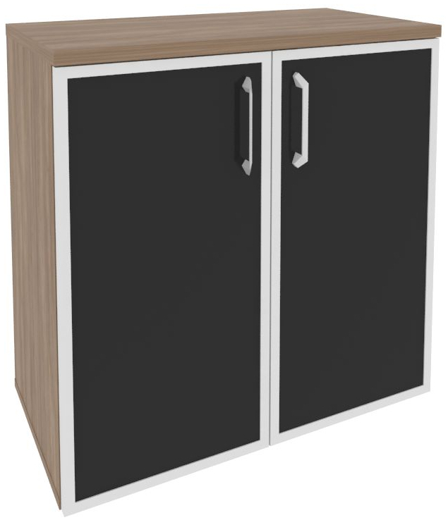 Шкаф низкий широкий O.ST-3.2R white/black/mate Onix - фото 4