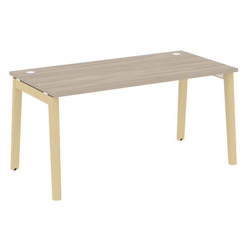 Стол рабочий с 2-мя кабель-каналами и опорами из массива дерева OW.SP-4.8 Onix Wood - фото 8