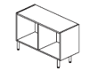 Dado каркас греденции L100 Luna 151 8000/47/36 / 148