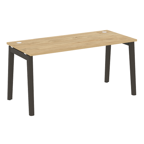 Стол рабочий с 2-мя кабель-каналами и опорами из массива дерева OW.SP-4.7 Onix Wood - фото 6