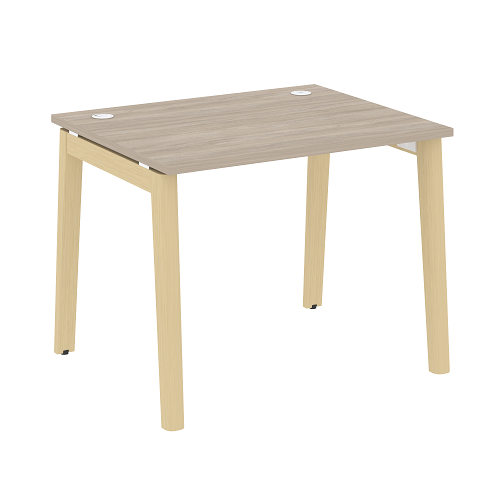 Стол рабочий с 2-мя кабель-каналами и опорами из массива дерева OW.SP-1.8 Onix Wood - фото 10