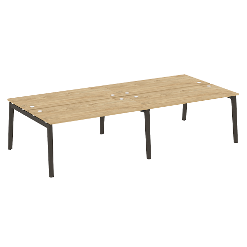 Бенч-система на 4 рабочих места OW.D.RS-4.4.7, опоры - массив дерева Onix Wood - фото 7
