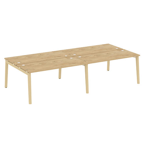 Бенч-система на 4 рабочих места OW.D.RS-4.4.7, опоры - массив дерева Onix Wood - фото 8