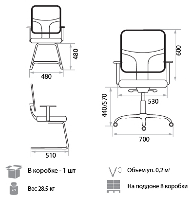 Кресло для персонала Spring sync grey gtpHCh1 TA13/T10