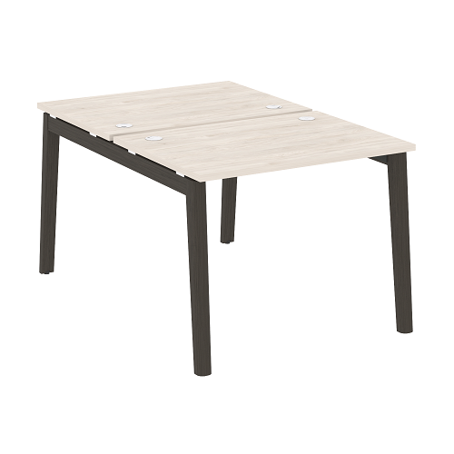 Стол рабочий на 2 рабочих места OW.D.RS-2.1.7, опоры - массив дерева Onix Wood