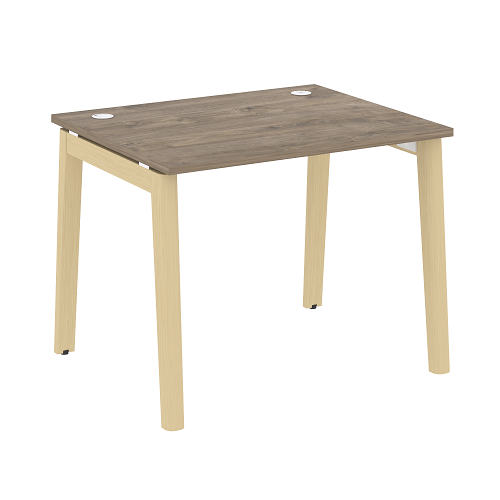 Стол рабочий с 2-мя кабель-каналами и опорами из массива дерева OW.SP-1.8 Onix Wood - фото 9
