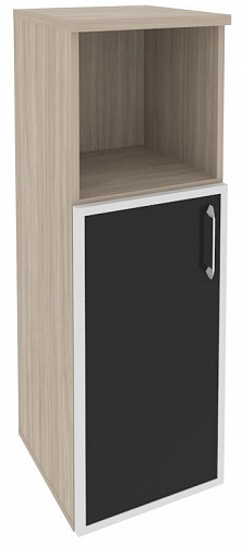 Шкаф средний узкий левый O.SU-2.2R(L) white/black/mate Onix