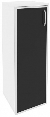 Шкаф средний узкий левый O.SU-2.4R(L) white/black/mate Onix