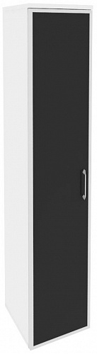 Шкаф высокий узкий левый O.SU-1.10R(L) white/black/mate Onix