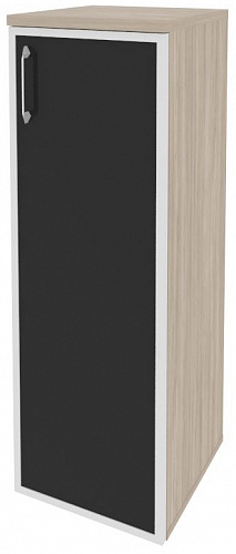 Шкаф средний узкий правый O.SU-2.4R(R) white/black/mate Onix