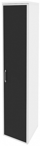 Шкаф высокий узкий правый O.SU-1.10R(R) white/black/mate Onix