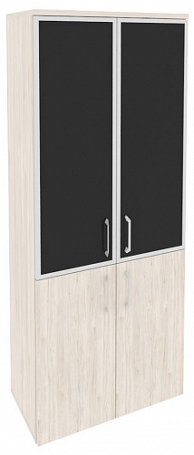 Шкаф высокий широкий O.ST-1.2R white/black/mate Onix