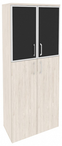 Шкаф высокий широкий O.ST-1.7R white/black/mate Onix