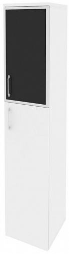 Шкаф высокий узкий правый O.SU-1.7R(R) white/black/mate Onix