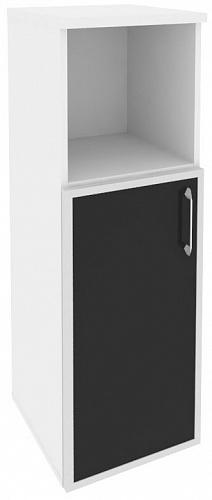 Шкаф средний узкий левый O.SU-2.2R(L) white/black/mate Onix