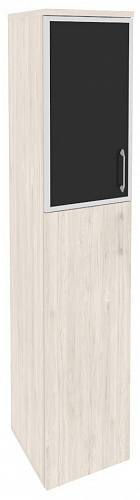 Шкаф высокий узкий левый O.SU-1.7R(L) white/black/mate Onix