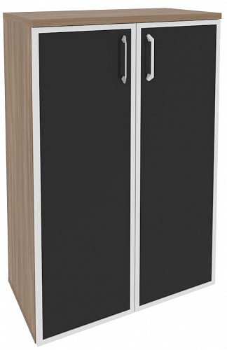 Шкаф средний широкий O.ST-2.4R white/black/mate Onix