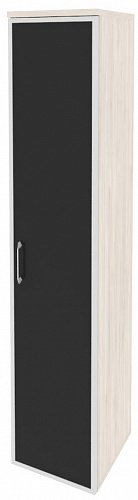 Шкаф высокий узкий правый O.SU-1.10R(R) white/black/mate Onix