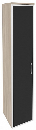 Шкаф высокий узкий левый O.SU-1.10R(L) white/black/mate Onix