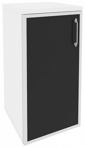Шкаф низкий узкий левый O.SU-3.2R(L) white/black/mate Onix