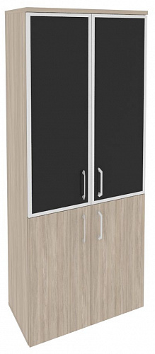 Шкаф высокий широкий O.ST-1.2R white/black/mate Onix