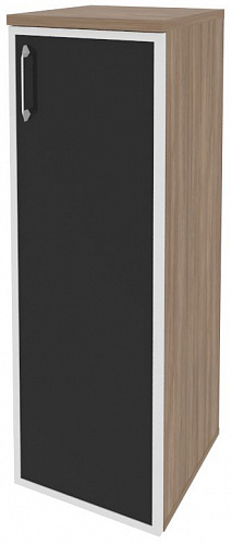 Шкаф средний узкий правый O.SU-2.4R(R) white/black/mate Onix