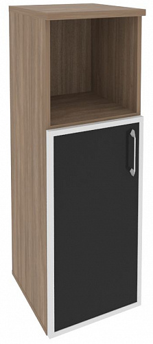 Шкаф средний узкий левый O.SU-2.2R(L) white/black/mate Onix