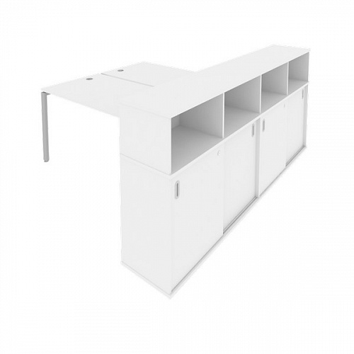 Рабочая станция с опорным шкафом-купе Б.РС-СШК-4.4 METAL SYSTEM STYLE