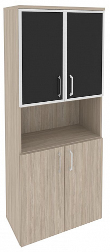 Шкаф высокий широкий O.ST-1.4R white/black/mate Onix