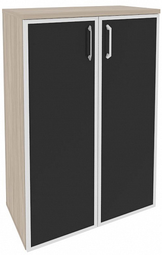 Шкаф средний широкий O.ST-2.4R white/black/mate Onix