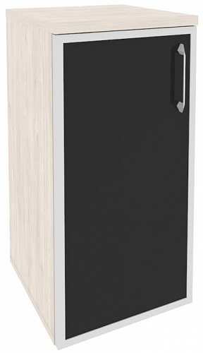 Шкаф низкий узкий левый O.SU-3.2R(L) white/black/mate Onix