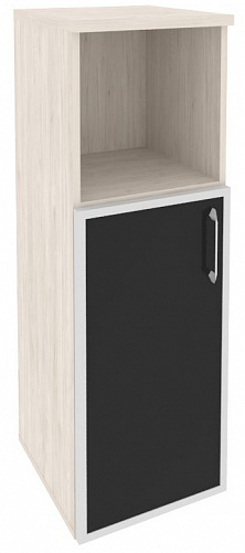 Шкаф средний узкий левый O.SU-2.2R(L) white/black/mate Onix