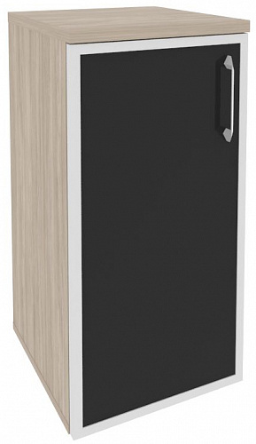 Шкаф низкий узкий левый O.SU-3.2R(L) white/black/mate Onix