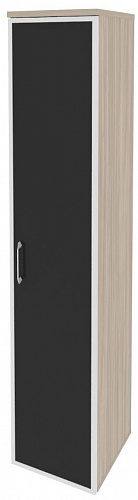 Шкаф высокий узкий правый O.SU-1.10R(R) white/black/mate Onix