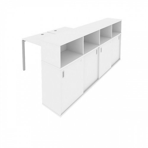 Рабочая станция с опорным шкафом-купе Б.РС-СШК-4.2 METAL SYSTEM STYLE